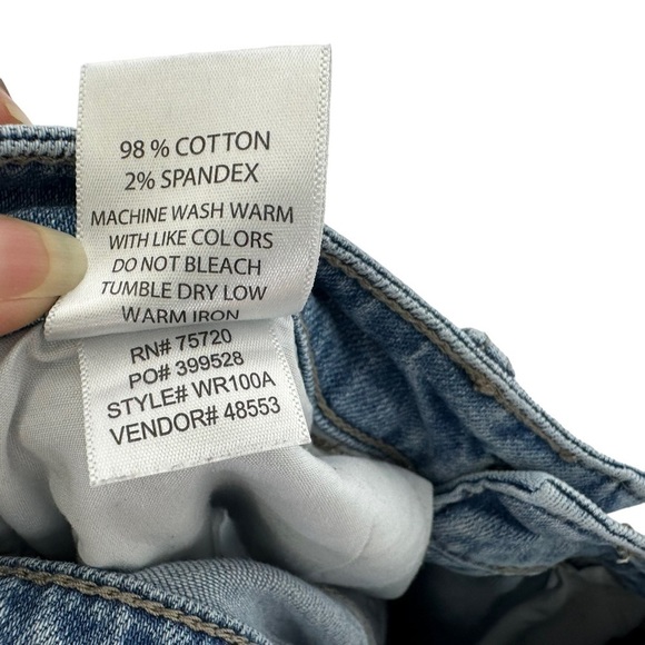 Willow + Root Womens High Rise Mom Fit Jeans Size 26 Distressed Light Wash Denim - Picture 9 of 11